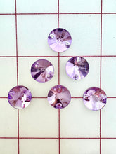 Rhinestones - 14mm Czech "Bright-Cut" Tanzanite Rivoli (Round) Sew-On 6PK